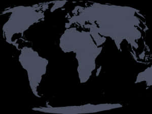 World Map Silhouette PNG image with transparent background