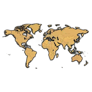 World Map Vector Flat Design Png 88 PNG Image