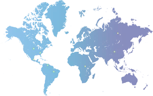 World Mapwith Yellow Dots PNG Image