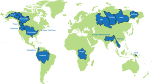World River Basins Map PNG image with transparent background