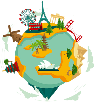 Travel Earth Culture Clip Art - Travel The World Clipart, HD Png Download PNG with transparent background
