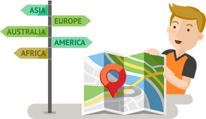 Transparent Young Man Png - Travel Around The World Cartoon Png, Png Download PNG with transparent background