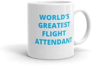 Worlds Greatest Flight Attendant Mug PNG Image