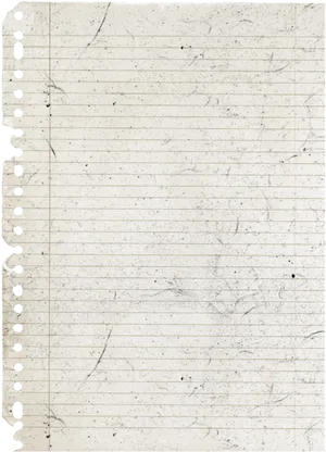 Worn Notebook Paper Texture PNG Image