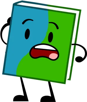 Worried Dictionary Cartoon Character PNG Image