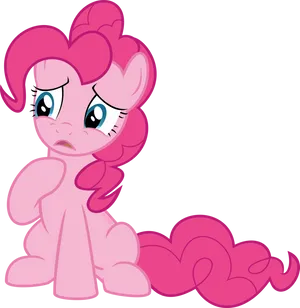 Worried Pinkie Pie Vector PNG Image