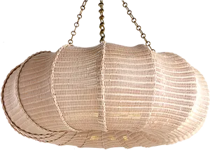 Woven Rattan Pendant Light PNG Image