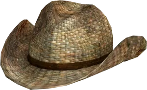 Woven Straw Hat3 D Render.png PNG Image