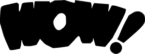 Wow Exclamation Graphic PNG image with transparent background