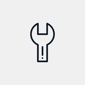 Wrench Icon Simple Design PNG with transparent background
