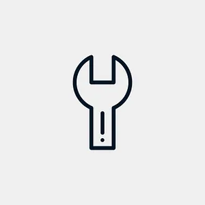 Wrench Icon Simple Design PNG Image