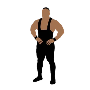 Wrestler_ Silhouette_ Black_ Background PNG Image