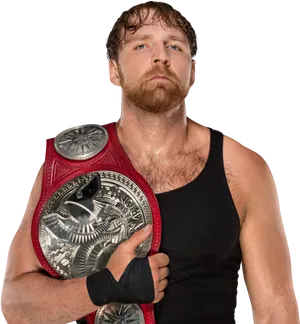 Wrestler_with_ Championship_ Belt PNG Image