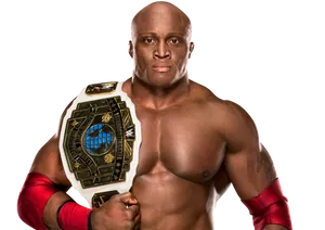 Wrestler_with_ Championship_ Belt PNG Image