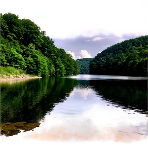 Wv Serene River Scene Png 2 PNG Image