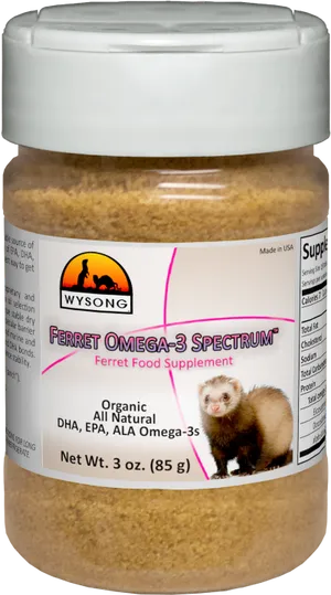 Wysong Ferret Omega3 Supplement Jar PNG Image