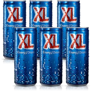 X L Energy Drink Cans Condensation PNG Image