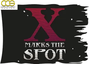 X Marks The Spot Graphic PNG Image