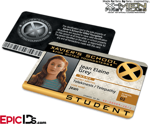 X Men Student I D Card Jean Grey PNG image with transparent background