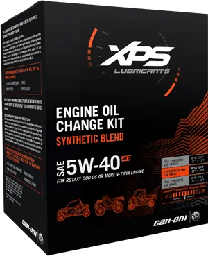 X P S Engine Oil Change Kit Synthetic Blend5 W40 PNG Image