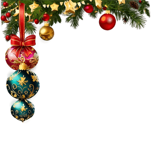 Xmas Decoration Border PNG msv PNG