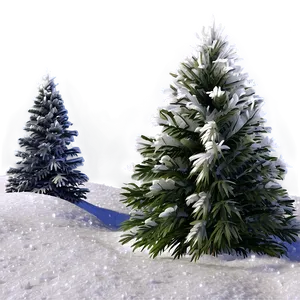 Xmas Tree Fluffy Snow Effect Png Ebt PNG Image