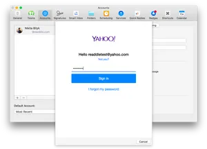 Yahoo Email Sign In Screen PNG Image