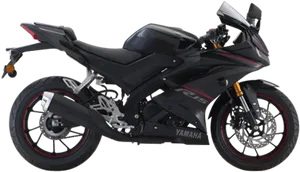 Yamaha R15 Black Sportbike PNG Image