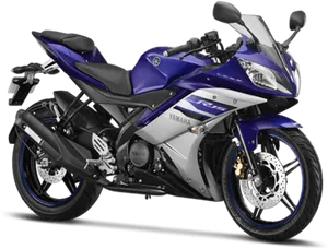 Yamaha R15 Blue Motorcycle PNG Image