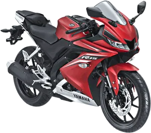 Yamaha R15 Red Sportbike PNG Image