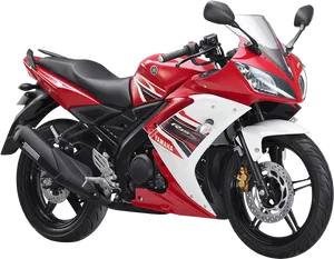 Yamaha R15 Redand White Sportbike PNG Image