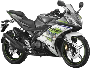 Yamaha R15 Sportbike Profile View PNG Image