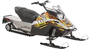 Yamaha Snowmobile Action Graphic Wrap PNG Image