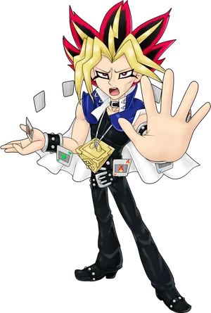 Yami Yugi Duel Stance PNG Image