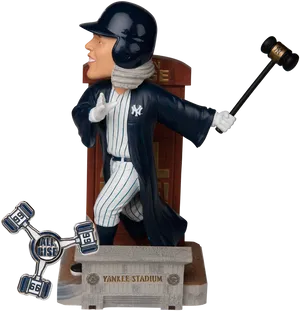 Yankee Stadium Judge Bobblehead PNG Image