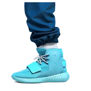 Yeezy Azure Blue Shoes Png Fvv18 PNG Image