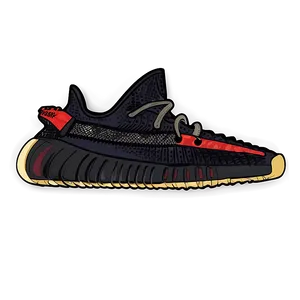 Yeezy Bred Sneakers Png Qun13 PNG Image