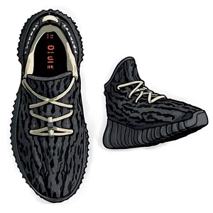 Yeezy Carbon Black Footwear Png Mwu49 PNG Image