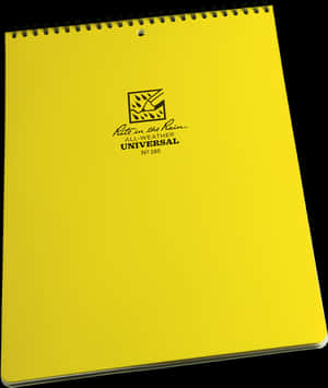 Yellow Spiral Notebook Top PNG image with transparent background