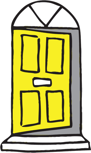 Door Clipart Plan - Yellow Door Clipart, HD Png Download PNG image with transparent background