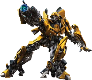 Yellow Autobot Warrior PNG Image