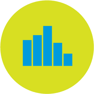 Yellow Background Blue Bar Chart PNG image with transparent background