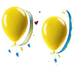 Yellow Balloon B PNG Image