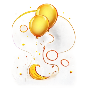 Yellow Balloon Illustration Png 06262024 PNG Image