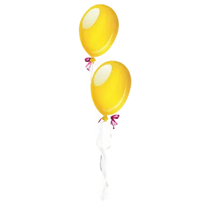 Yellow Balloon Illustration Png Qfu47 PNG Image