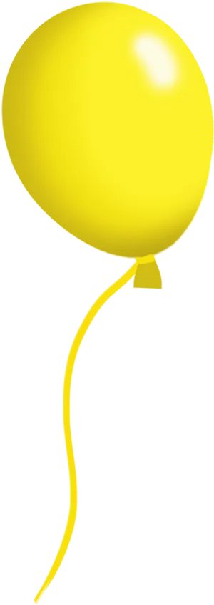 Yellow Balloon Transparent Background PNG Image