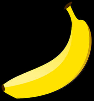 Yellow Banana Vector Art PNG image with transparent background