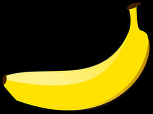 Yellow Banana Vector Illustration PNG image with transparent background
