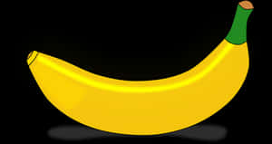 Yellow Banana Vector Illustration PNG image with transparent background