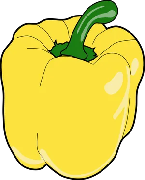 Yellow Bell Pepper Illustration PNG Image